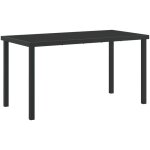Vidaxl - table de jardin noir 140 x 80 x 73 cm teck massif