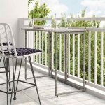 Vidaxl - table de jardin pliante gris 90 x 51 x 75 cm polyrotin