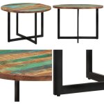 Vidaxl - table à manger 110x75 cm bois massif de récupération - table à manger - table ronde - table ... Vidaxl - table à manger 110x75 cm bois massif de récupération - table à manger - table ronde - table ...