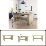Vidaxl - table  manger chne sonoma 180x90x76 cm bois d'ingnierie - table  manger - table ronde - ...