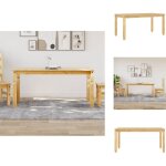 Vidaxl - table à manger corona 160x80x75 cm bois massif de pin - table à manger - table en bois - table ... Vidaxl - table à manger corona 160x80x75 cm bois massif de pin - table à manger - table en bois - table ...