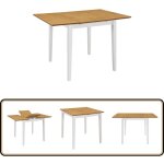 Vidaxl - table à manger extensible blanc (80 - 120)x80x74 cm mdf - table à manger - table extensible ... Vidaxl - table à manger extensible blanc (80 - 120)x80x74 cm mdf - table à manger - table extensible ...