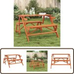 Table de pique - nique avec bancs sapin massif 2 en 1 convertible - vidaxl Table de pique - nique avec bancs sapin massif 2 en 1 convertible - vidaxl