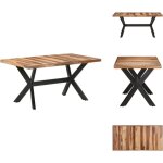 Vidaxl - table de salle à manger 160x80x75 cm bois avec finition miel - table à manger industrielle - ... Vidaxl - table de salle à manger 160x80x75 cm bois avec finition miel - table à manger industrielle - ...