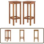 Vidaxl - tabourets de bar lot de 2 bois d'acacia massif - chaises de bar - tabourets de bar - mobilier ... Vidaxl - tabourets de bar lot de 2 bois d'acacia massif - chaises de bar - tabourets de bar - mobilier ...