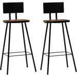 Vidaxl - tabourets de bar lot de 2 bois massif de rcupration