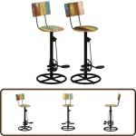Vidaxl - tabourets de bar lot de 2 bois de récupération massif - tabouret de bar - tabouret de cuisine ... Vidaxl - tabourets de bar lot de 2 bois de récupération massif - tabouret de bar - tabouret de cuisine ...