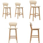 Vidaxl - tabourets de bar lot de 2 crème tissu - chaises de bar - tabourets de comptoir - meubles de ... Vidaxl - tabourets de bar lot de 2 crème tissu - chaises de bar - tabourets de comptoir - meubles de ...
