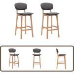 Vidaxl - tabourets de bar lot de 2 gris foncé tissu - chaises de bar - tabourets de comptoir - meubles ... Vidaxl - tabourets de bar lot de 2 gris foncé tissu - chaises de bar - tabourets de comptoir - meubles ...