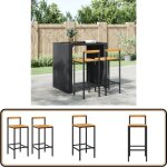 Vidaxl - tabourets de bar lot de 2 noir résine tressée et bois d'acacia - tabouret de bar - tabouret ... Vidaxl - tabourets de bar lot de 2 noir résine tressée et bois d'acacia - tabouret de bar - tabouret ...
