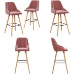 Vidaxl - tabourets de bar lot de 2 rose velours - chaises de bar - tabourets de comptoir - chaises de ...
