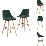 Vidaxl - tabourets de bar lot de 2 vert foncé velours - chaises de bar - tabourets de comptoir - chaises ... Vidaxl - tabourets de bar lot de 2 vert foncé velours - chaises de bar - tabourets de comptoir - chaises ...