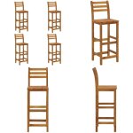 Vidaxl - tabourets de bar lot de 4 bois d'acacia solide - chaises de bar - tabourets de bar - chaise ...