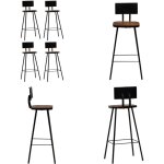 Vidaxl - tabourets de bar lot de 4 bois massif de rcupration - chaises de bar - tabourets de bar - ...