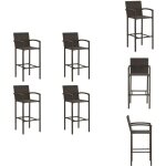Vidaxl - tabourets de bar lot de 4 marron résine tressée - tabouret de bar - chaises de jardin - mobilier ... Vidaxl - tabourets de bar lot de 4 marron résine tressée - tabouret de bar - chaises de jardin - mobilier ...