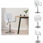 Vidaxl - tabouret de bar blanc similicuir - tabouret de bar - tabouret de comptoir - chaise de bar - ...