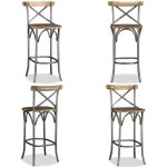 Vidaxl - tabouret de bar bois de manguier massif - tabouret de bar - tabouret industriel - tabouret cuisine ... Vidaxl - tabouret de bar bois de manguier massif - tabouret de bar - tabouret industriel - tabouret cuisine ...