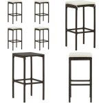 Vidaxl - tabourets de bar avec coussins lot de 4 marron résine tressée - tabouret de bar - tabourets ... Vidaxl - tabourets de bar avec coussins lot de 4 marron résine tressée - tabouret de bar - tabourets ...