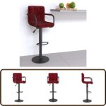 Vidaxl - tabouret de bar rouge bordeaux velours Vidaxl - tabouret de bar rouge bordeaux velours