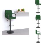 Vidaxl - tabouret de bar vert fonc� velours - tabouret de bar - tabourets de bar - chaise de comptoir ...