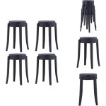 Vidaxl - tabourets empilables lot de 4 noir plastique - tabouret de bar - tabouret pliable - tabouret ... Vidaxl - tabourets empilables lot de 4 noir plastique - tabouret de bar - tabouret pliable - tabouret ...