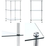 Vidaxl - tagre 3 niveaux transparent 40x40x67 cm verre tremp - bibliothque design - tagre vitre ...