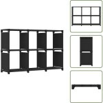 Vidaxl - tag�re d'affichage 6 cubes noir 103x30x72, 5 cm tissu - �tag�re - biblioth�que - rangement - ...