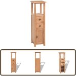 Tagre d'angle 26x26x94 cm bois de chne massif - etagere d'angle - meuble rangement - bibliothque - ...