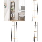 Vidaxl - tag�re d'angle 4 niveaux marron clair et noir 45, 5x31, 5x150 cm - biblioth�que d'angle - �tag�re ...