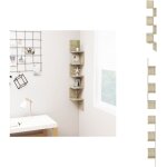Vidaxl - tag�re d'angle murale ch�ne sonoma bois d'ing�nierie - �tag�re murale - �tag�re d'angle - rangement ...