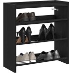 Vidaxl - tag�re � chaussures noir 60x25x62 cm bois d'ing�nierie