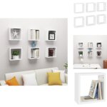 Vidaxl - tag�res cube murales 6 pcs blanc 30x15x30 cm - etagere murale - etageres cubes - rangement mural ...