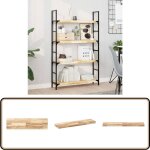Vidaxl - tagère flottante 100x20x4 cm bois d'acacia massif non traité - etagere murale - Étagère bois ... Vidaxl - tagère flottante 100x20x4 cm bois d'acacia massif non traité - etagere murale - Étagère bois ...