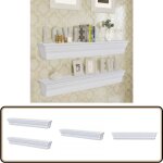 Vidaxl - tagres murales aaliyah 2 pcs blanc - tagres murales - tagres dcoratives - rangement mural ...