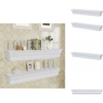 Vidaxl - tagres murales aaliyah 2 pcs blanc - tagres murales - tagres dcoratives - rangement mural ...