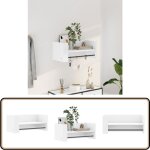 Vidaxl - tagère murale blanc 70, 5x35x30, 5 cm bois d'ingénierie - Étagère murale - Étagère blanche - ... Vidaxl - tagère murale blanc 70, 5x35x30, 5 cm bois d'ingénierie - Étagère murale - Étagère blanche - ...
