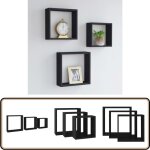 Vidaxl - tagères murales sous forme de cube 3 pcs noir mdf - etagere murale - etagere cubique - rangement ... Vidaxl - tagères murales sous forme de cube 3 pcs noir mdf - etagere murale - etagere cubique - rangement ...