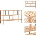 Vidaxl - tagre de salle de bain bois de noyer massif 100x40x65 cm - bibliothque - tagre - meuble ...