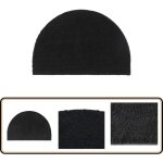 Tapis de porte noir demi - rond 40x60 cm fibre de coco touffet� - tapis d'entr�e - paillasson - fibre ...