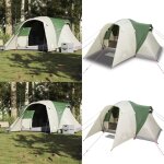 Vidaxl - tente familiale  dme 6 personnes vert impermable