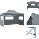 Vidaxl - tente de réception pliable avec 3 parois 3x4 m acier anthracite - tente de réception - auvent ... Vidaxl - tente de réception pliable avec 3 parois 3x4 m acier anthracite - tente de réception - auvent ...