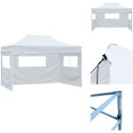 Vidaxl - tente de réception pliable avec 3 parois 3x4 m acier blanc - tente de réception - auvent extérieur ... Vidaxl - tente de réception pliable avec 3 parois 3x4 m acier blanc - tente de réception - auvent extérieur ...