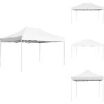 Vidaxl - tente de rception pliable aluminium 4, 5x3 m blanc - tente de reception - tente pliante - abri ...