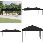 Vidaxl - tente de rception pliable noir 3x6 m - tents de rception - abri extrieur - parasol pliables ...