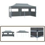 Vidaxl - tente de rception pliable avec parois 3x6 m anthracite - tents de rception - tentes pliantes ...