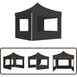 Vidaxl - tente de rception pliable  parois aluminium 3 x 3m anthracite - tente de reception - gazebo ...