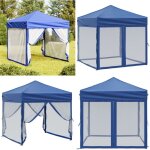 Vidaxl - tente de rception pliable avec parois bleu 2x2 m - tente de rception pliablle - abri extrieur ...