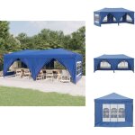 Vidaxl - tente de rception pliable avec parois bleu 3x6 m - tents de jardin - abri jardin - gazebo - ...
