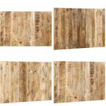 Tte de lit 120 cm bois de manguier brut massif - vidaxl
