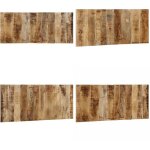 Tte de lit 120 cm bois de manguier brut massif - vidaxl
